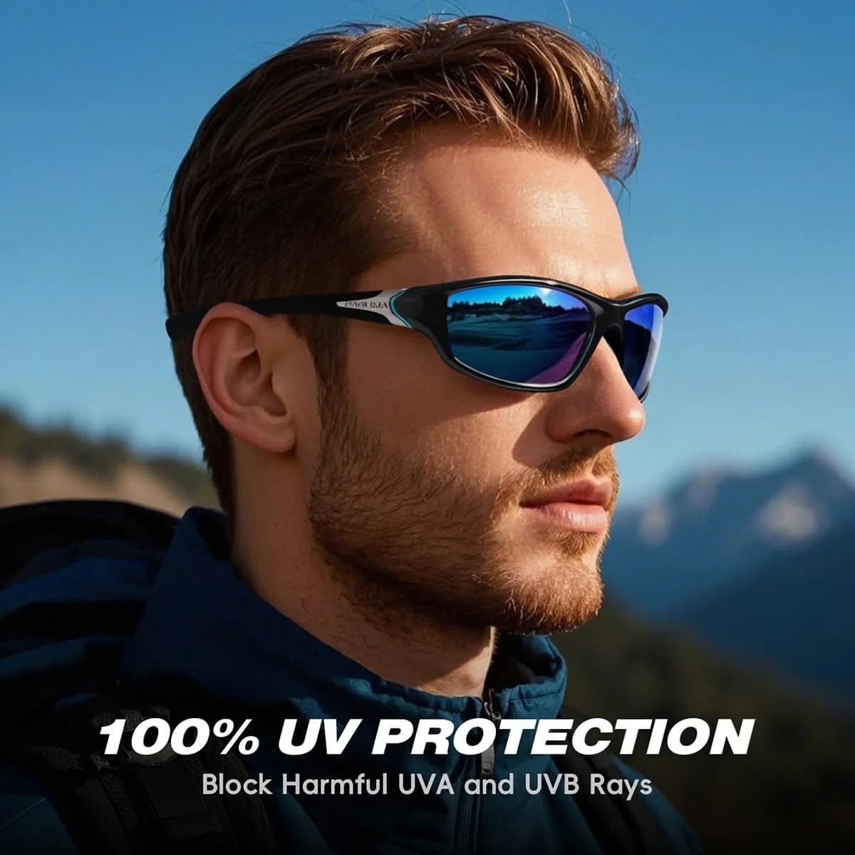 FAGUMA Sports Polarized Sunglasses For Men | 62mm (2.44 in) Lens Width - view 2