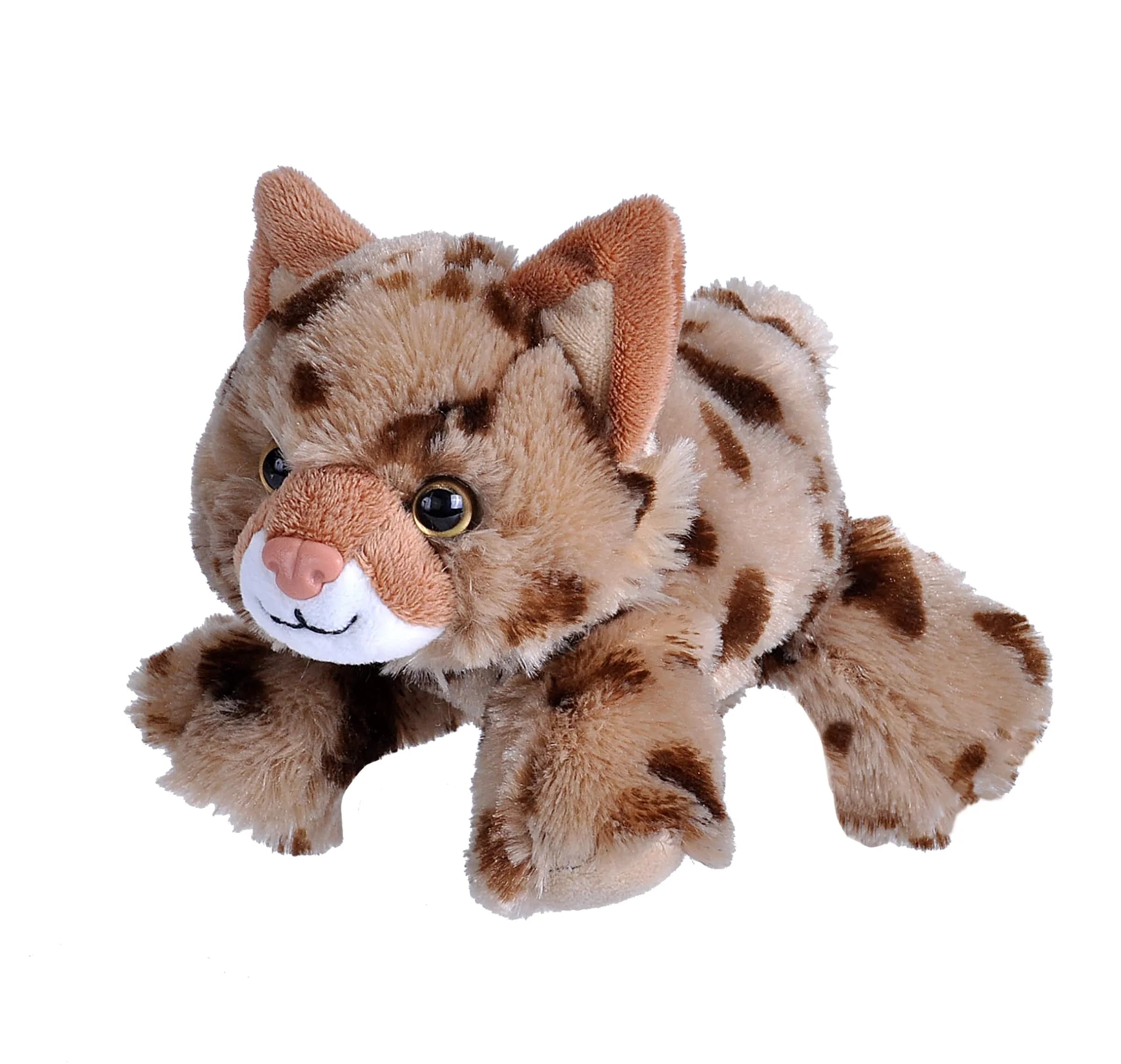 Wild Republic Hug’EMS Mini Bobcat Plush Toy 7" | Realistic Animal for Kids — Hug'ems