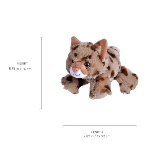 Wild Republic Hug’EMS Mini Bobcat Plush Toy 7" | Realistic Animal for Kids thumbnail 3