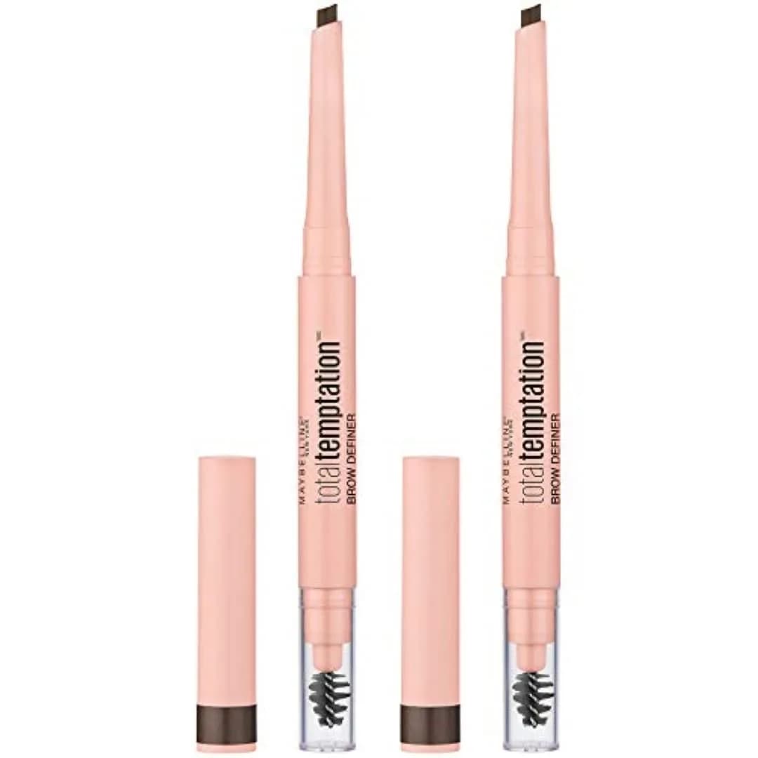 Maybelline Total Temptation Eyebrow Definer Pencil Deep Brown 2 Count | Define Brows Naturally - main product image