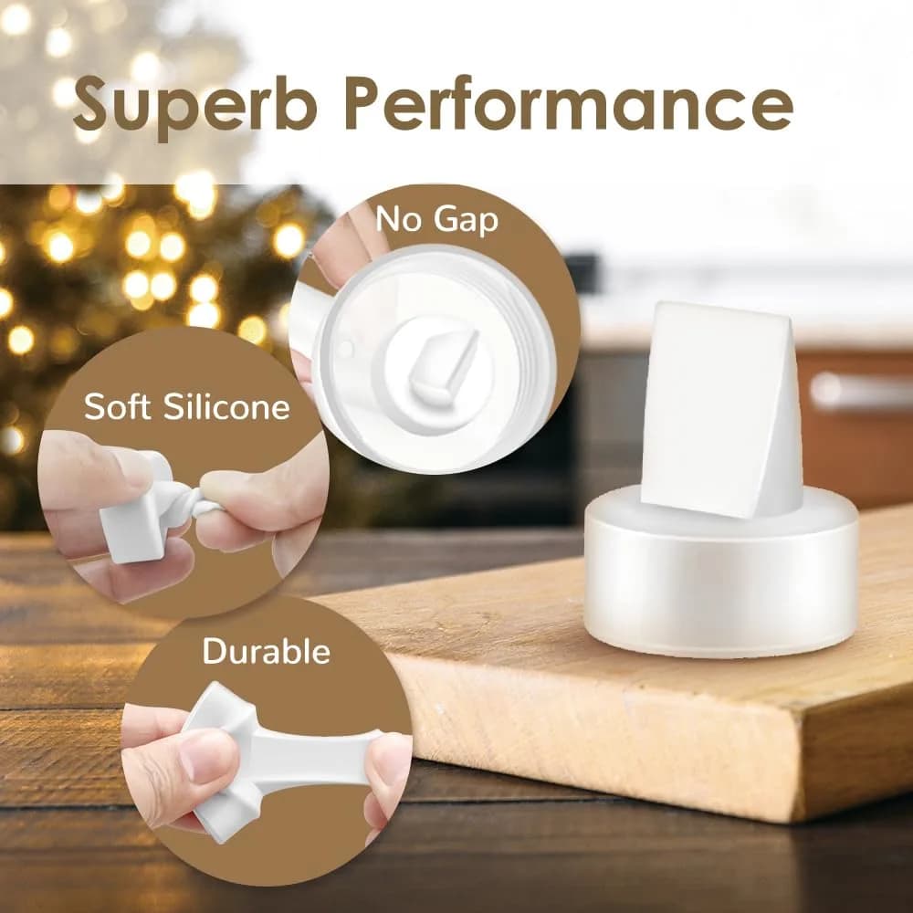 Maymom White Duckbill Valves for Spectra S1/S2 Pumps, 5 Count Replacement Parts | BPA-Free Silicone - view 3