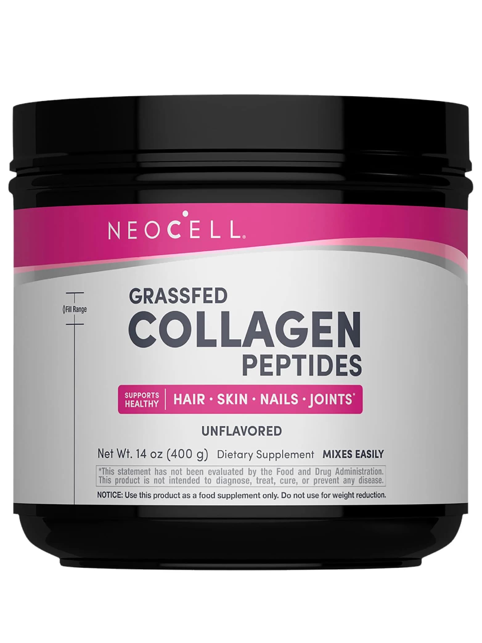 NeoCell Grassfed Collagen Peptides Powder 14 oz (397g) | Supports Hair, Skin, Joints & Nails — White