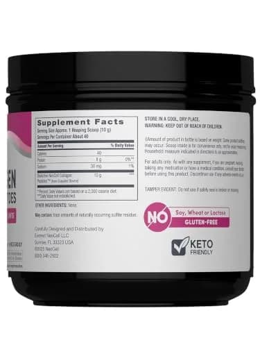NeoCell Grassfed Collagen Peptides Powder 14 oz (397g) | Supports Hair, Skin, Joints & Nails thumbnail 2