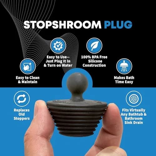 TubShroom Ultra Hair Catcher & Strainer for Bathtub Drains, Stainless Steel Combo with Adapters & Stopper | Catches Hair, Prevents Clogs thumbnail 4