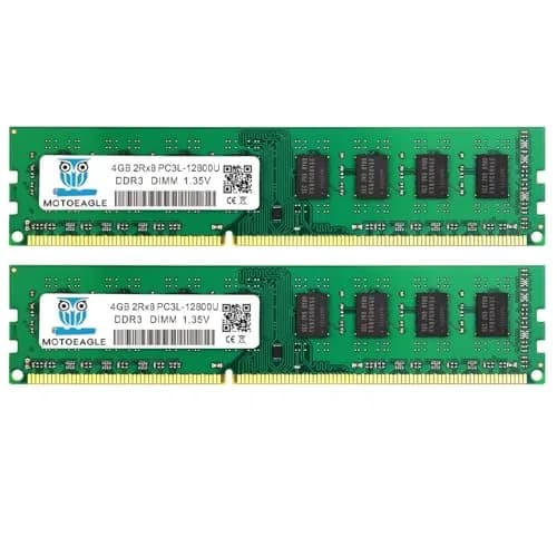 motoeagle 8GB (2x4GB) DDR3L 1600MHz CL11 UDIMM Desktop Memory | Upgrade PC Performance thumbnail 1