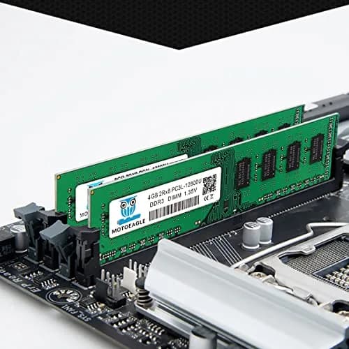 motoeagle 8GB (2x4GB) DDR3L 1600MHz CL11 UDIMM Desktop Memory | Upgrade PC Performance thumbnail 2