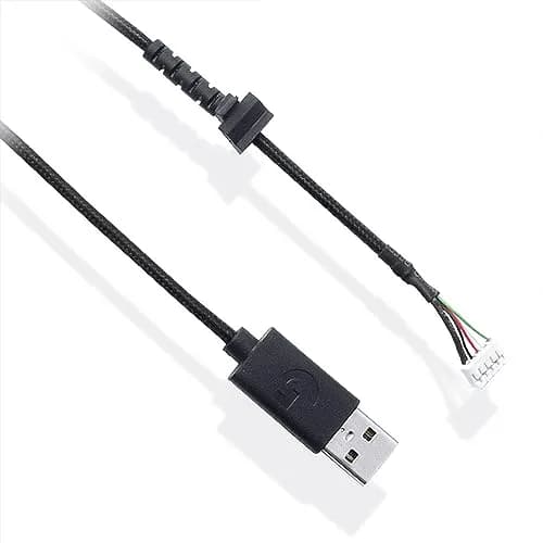HUYUN Mouse Cable Replacement with Mouse Feet for Logitech G502 Wired Mouse, 2m (6.5ft) Braided USB Cable thumbnail 4