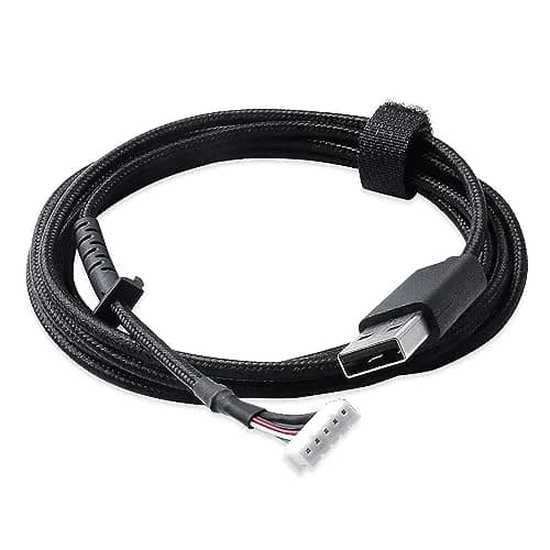 HUYUN Mouse Cable Replacement with Mouse Feet for Logitech G502 Wired Mouse, 2m (6.5ft) Braided USB Cable thumbnail 2