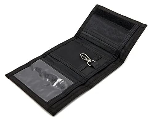 AI-DEE Blue RFID Trifold Canvas Outdoor Sports Wallet for Kids with Hook & Loop Closure - view 4