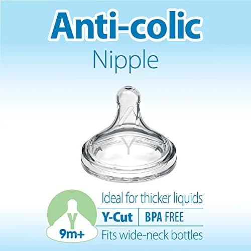 Dr. Brown's Wide-Neck Y-Cut Nipple 6-Pack, 4.2 oz (119 g) | Clinically Proven Anti-Colic Flow thumbnail 2