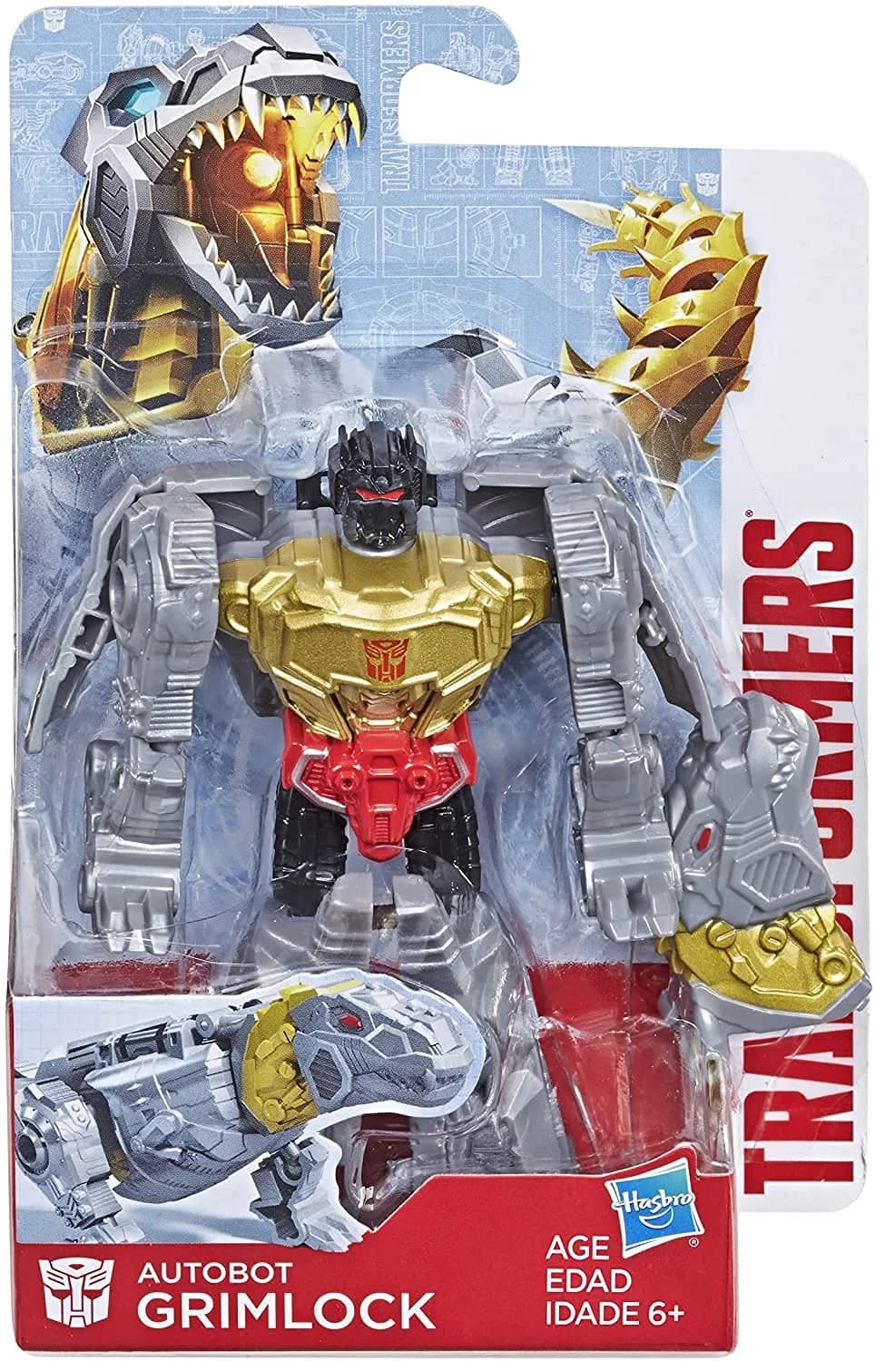Transformers TRA Authentics Bravo Grimlock Action Figure 17 cm (6.75 inches) | ASTM-Tested Toy for Kids 3+ — Multicolor