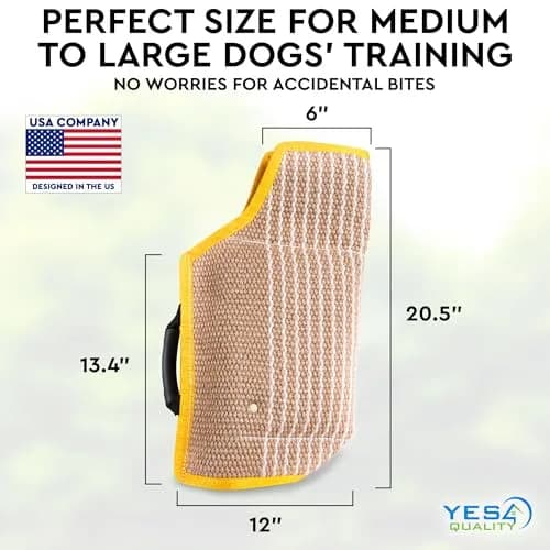YES4QUALITY Dog Bite Sleeve for Large Dogs | Heavy Duty Canine Training Gear (20x12") thumbnail 3