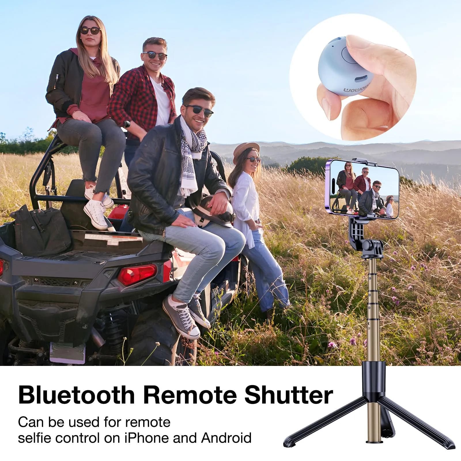 MOMOHO Mini Bluetooth Speaker Blue 40mm (1.4in) | Personal Sound Space for Travel & Calls - view 3