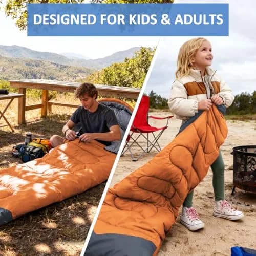 oaskys Camping Sleeping Bag - 3 Season Waterproof & Lightweight | Suitable for Adults & Kids thumbnail 6