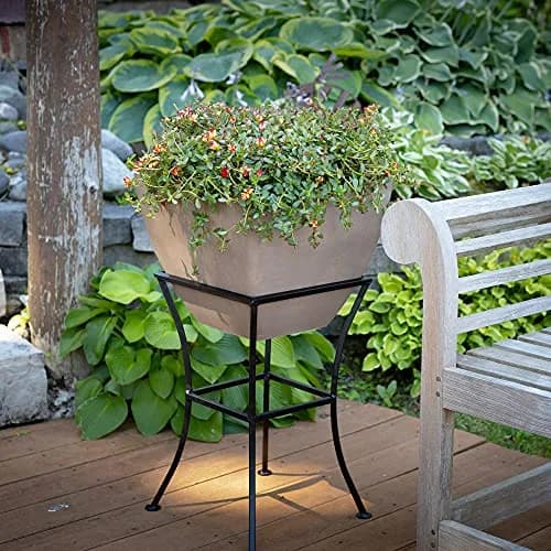 RTS Home Accents 16" Square Garden Planter for Indoor or Outdoor Gardening, Oak - Weather-Resistant & Stylish thumbnail 6