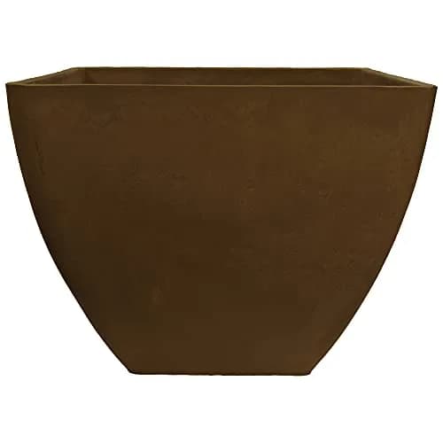 RTS Home Accents 16" Square Garden Planter for Indoor or Outdoor Gardening, Oak - Weather-Resistant & Stylish thumbnail 2