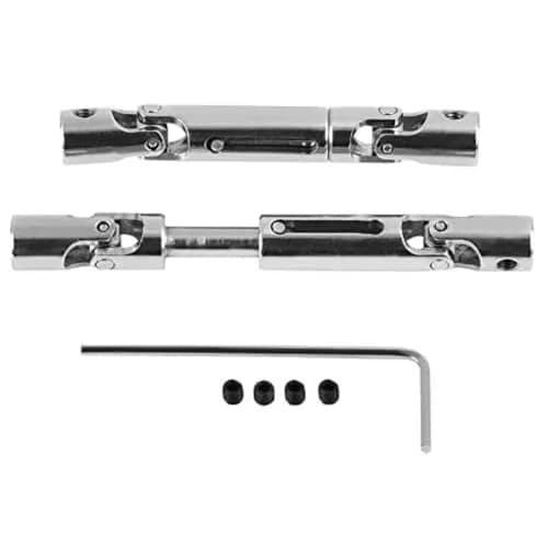 Dilwe RC Car Drive Shaft 2 Pcs Metal Universal for WPL 1/16 Scale RC Military Truck | Durable Upgrade Part thumbnail 1