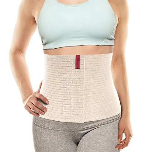 ORTONYX 10-inch Abdominal Binder Belly Compression Wrap Beige S/M (up to 32") | Post-Surgical, Postpartum Support thumbnail 1