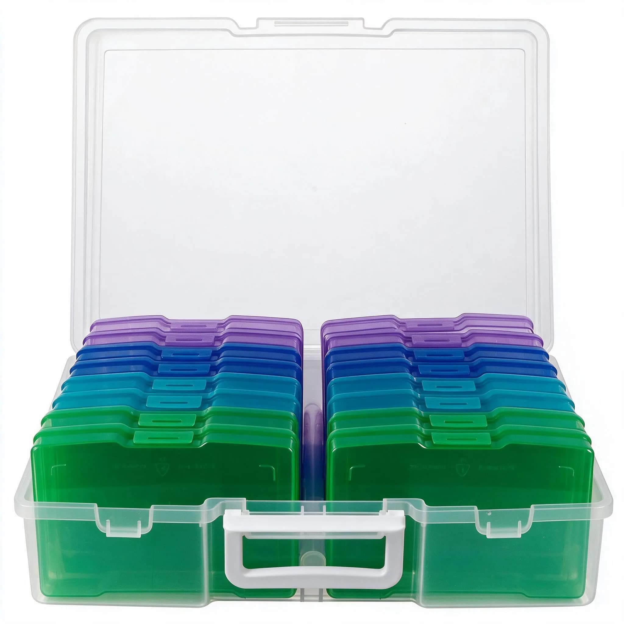 novelinks Photo Storage Box with 16 Inner Cases | 14.8"W x 12"L x 5.1"H (37.6cm x 30.5cm x 13cm) - main product image