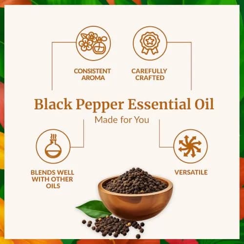 SVA ORGANICS Black Pepper Essential Oil 4 Fl Oz (118 mL) - Pure & Natural thumbnail 3