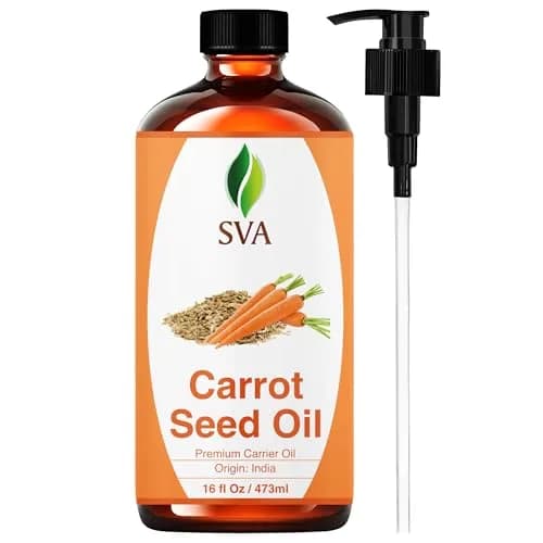 SVA ORGANICS Carrot Seed Carrier Oil - 16 Fl Oz (473 ml) - Pure & Natural thumbnail 1