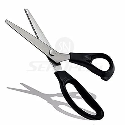 Price Xes Fabric Pinking Shears - Serrated Scalloped Stainless Steel for Sewing & Crafts, 23.5cm thumbnail 4