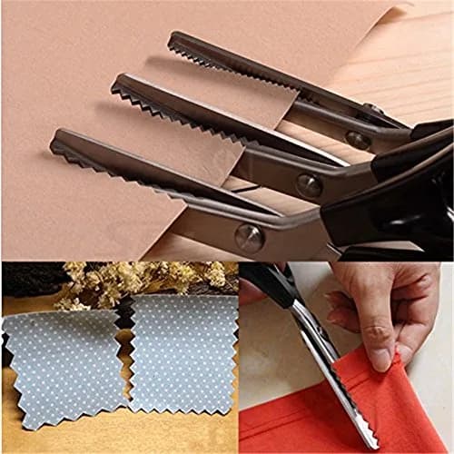 Price Xes Fabric Pinking Shears - Serrated Scalloped Stainless Steel for Sewing & Crafts, 23.5cm thumbnail 3