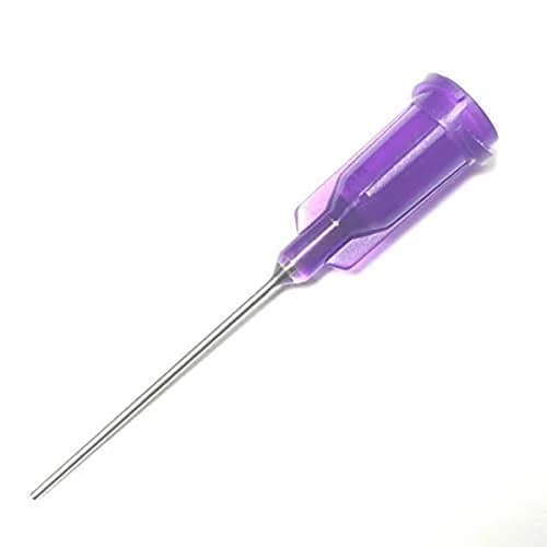 SANANTS 21 Gauge 1" Blunt Tip Dispensing Needles, Purple 50 PCS | Luer Lock Industrial Applicator thumbnail 1