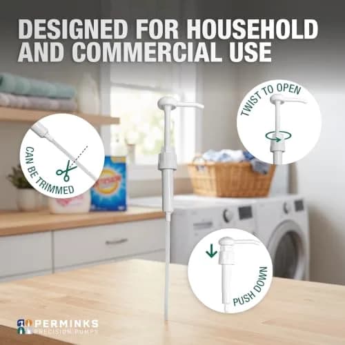 PERMINKS 5 Gallon Pump Dispenser - 3 Pack | Dispenses Liquids from Buckets, Jugs, Bottles thumbnail 4