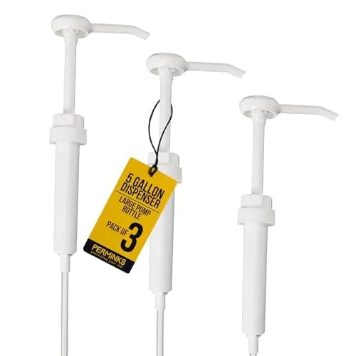 PERMINKS 5 Gallon Pump Dispenser - 3 Pack | Dispenses Liquids from Buckets, Jugs, Bottles thumbnail 1