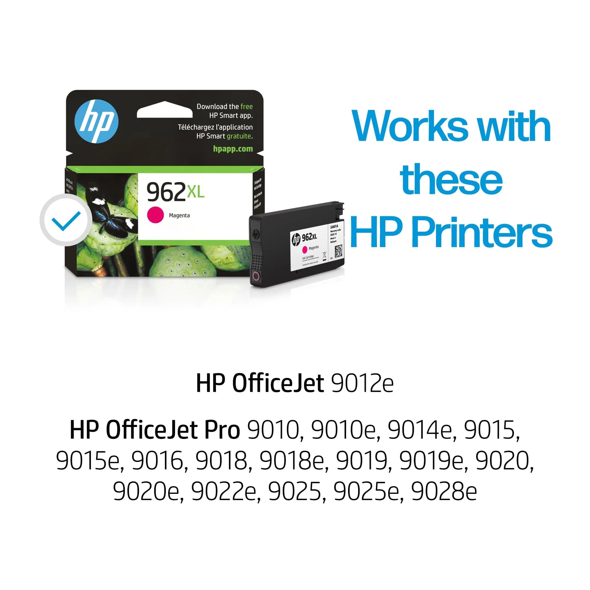 HP 962XL Magenta High-Yield Ink Cartridge | 1600 Pages | Fade-Resistant Documents - view 2