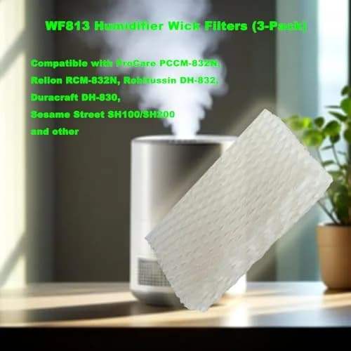 Mumaxun 3-pack Replacement Humidifier Wick Filters WF813 | Compatible with Cool Mist Humidifiers in India thumbnail 3