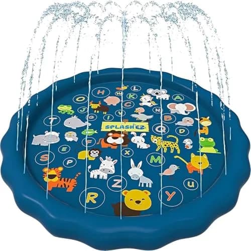SplashEZ 3-in-1 Splash Pad, Sprinkler & Baby Pool 152cm (60") | Educational Water Play for Kids 12+ Months thumbnail 1