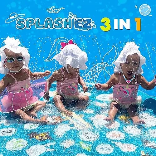 SplashEZ 3-in-1 Splash Pad, Sprinkler & Baby Pool 152cm (60") | Educational Water Play for Kids 12+ Months thumbnail 5