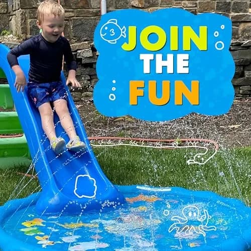 SplashEZ 3-in-1 Splash Pad, Sprinkler & Baby Pool 152cm (60") | Educational Water Play for Kids 12+ Months thumbnail 3