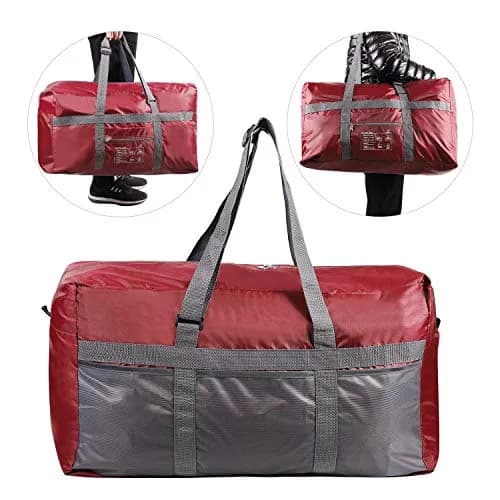 REDCAMP 75L Extra Large Travel Duffle Bag Lightweight Waterproof, Wine Red | Water-Resistant & Foldable for Travel & Outdoor Use thumbnail 2