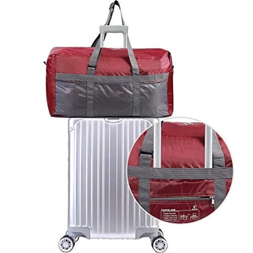 REDCAMP 75L Extra Large Travel Duffle Bag Lightweight Waterproof, Wine Red | Water-Resistant & Foldable for Travel & Outdoor Use thumbnail 3