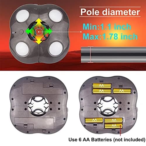 HONWELL Patio Umbrella Light Wireless Battery Operated LED with Remote | 12 Color Changing, 250 Lumens, Waterproof thumbnail 6