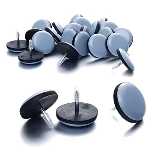 Furnigear 3/4" Nail-On Furniture Sliders (24 Pack) | Heavy Duty PTFE Carpet Glides for Easy Moving thumbnail 1