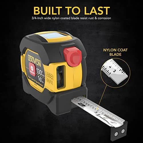 LEXIVON 2 in 1 Digital Laser Tape Measure 130ft (40m) | AutoLock & Backlit LCD thumbnail 2