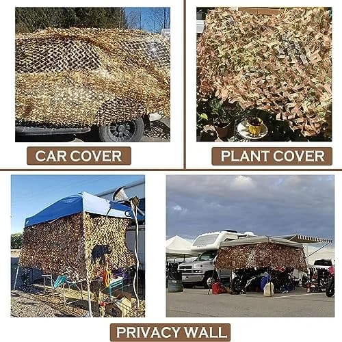 Yeacool Digital Desert Camo Netting 10m x 1.5m (32.8ft x 4.9ft) | Waterproof & Noise-Free Concealment thumbnail 5