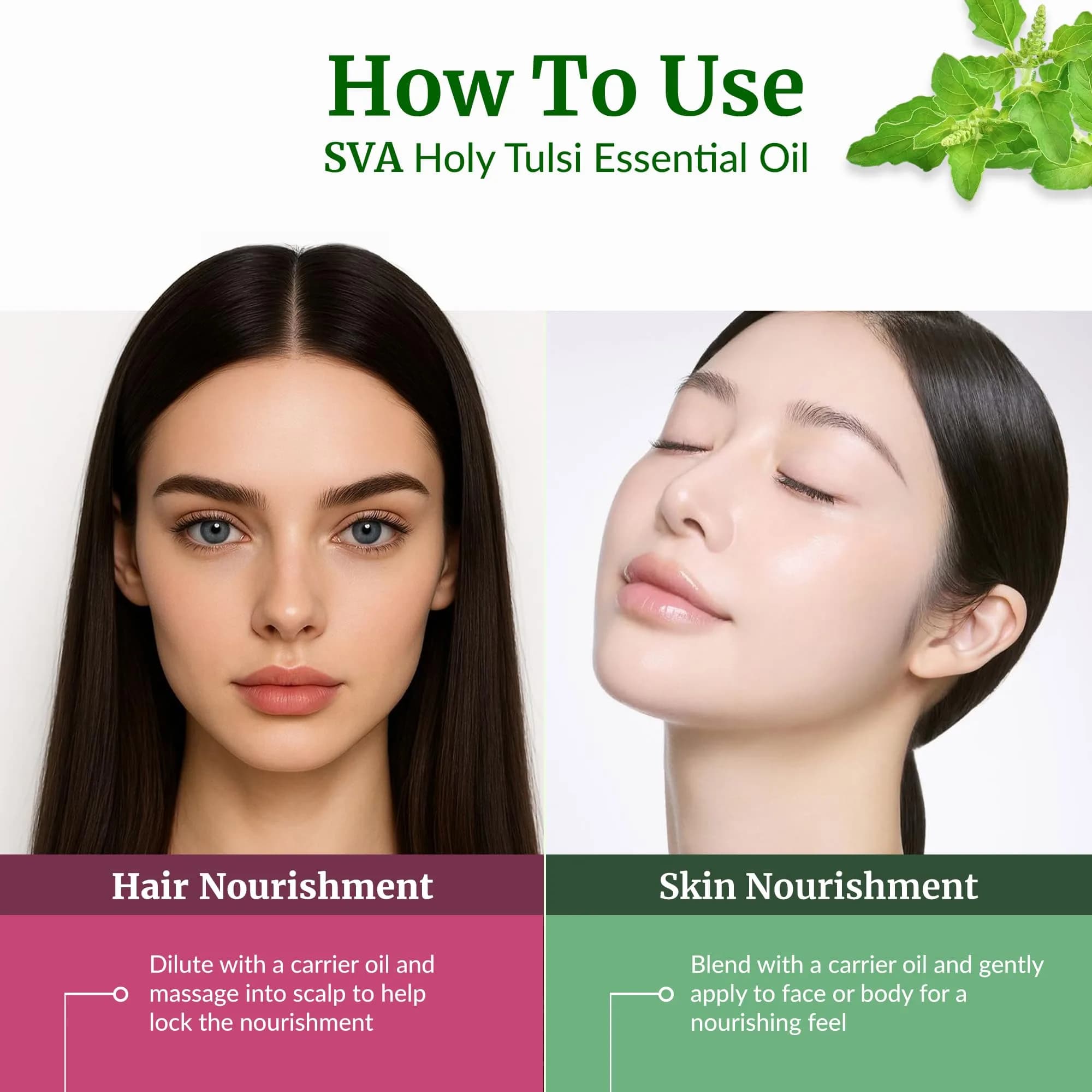 SVA ORGANICS Holy Tulsi Essential Oil 10 ml (0.33 Fl Oz) | Pure, Herbal Aroma for Diffusers & Skin - view 5