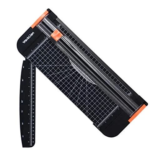 WORKLION Paper Cutter - A4 Craft Cutter with Security Blade, 12 inch Black Office Paper Trimmer thumbnail 1