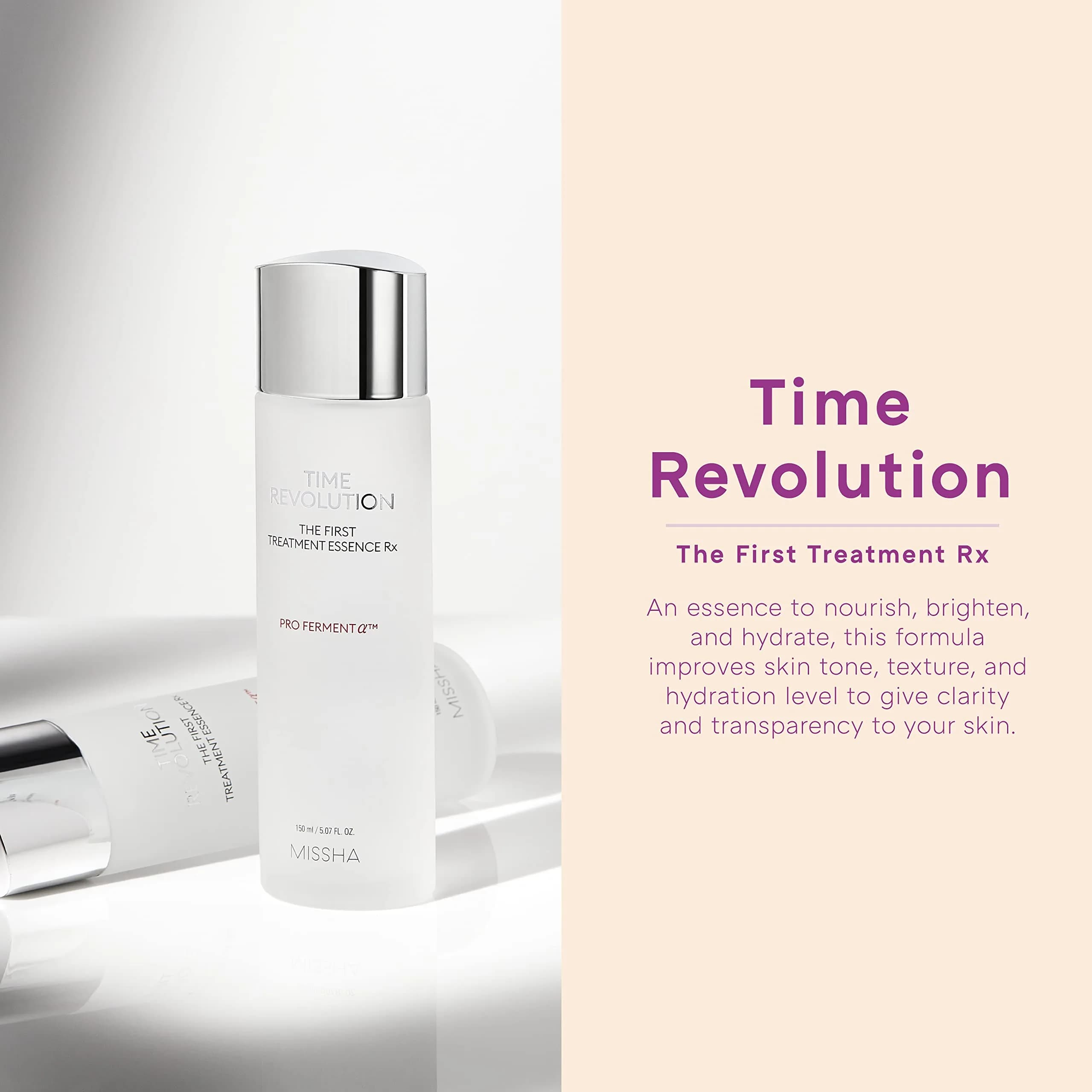 MISSHA Time Revolution The First Treatment Essence RX 150ml (5.07 Fl Oz) | Korean Skincare for Hydration & Tone - view 2
