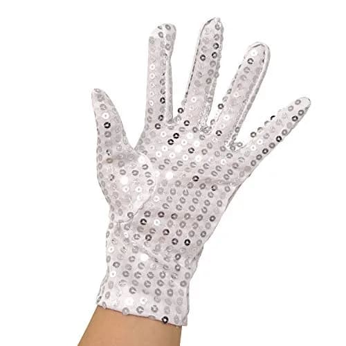 Honbay Silver Sparkling Sequin Gloves for Dance Performance - 23cm (9in) Pair thumbnail 8