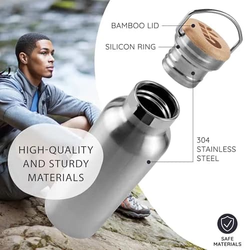 Bambaw 750ml (24 oz) Insulated Stainless Steel Water Bottle | Rust-Resistant, Leakproof, Wide Mouth for Easy Cleaning thumbnail 2