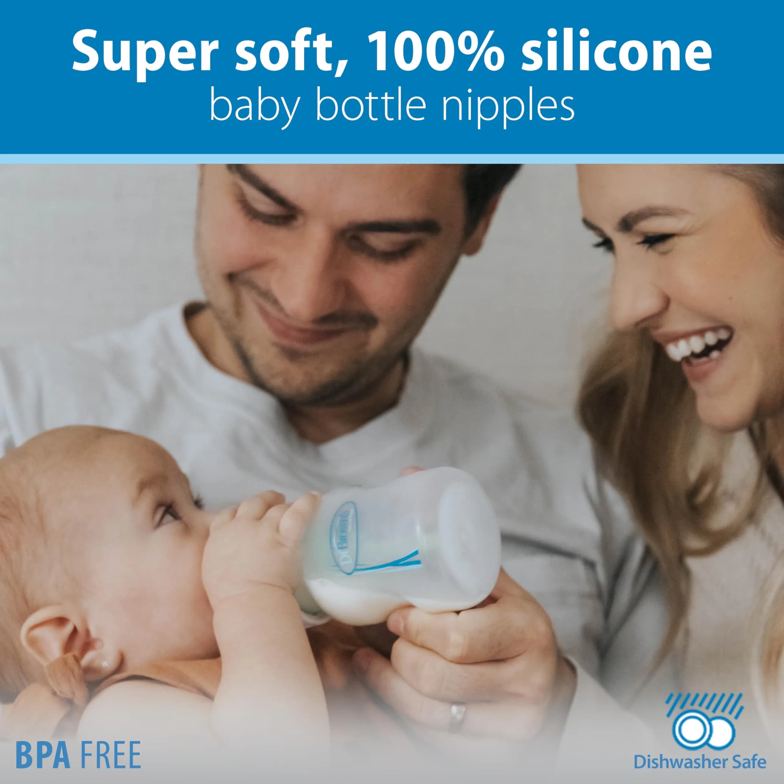 Dr. Brown's Wide-Neck Level 3 Nipple 6m+ 6-Pack | Medium-Fast Flow Silicone for Natural Latch - view 7