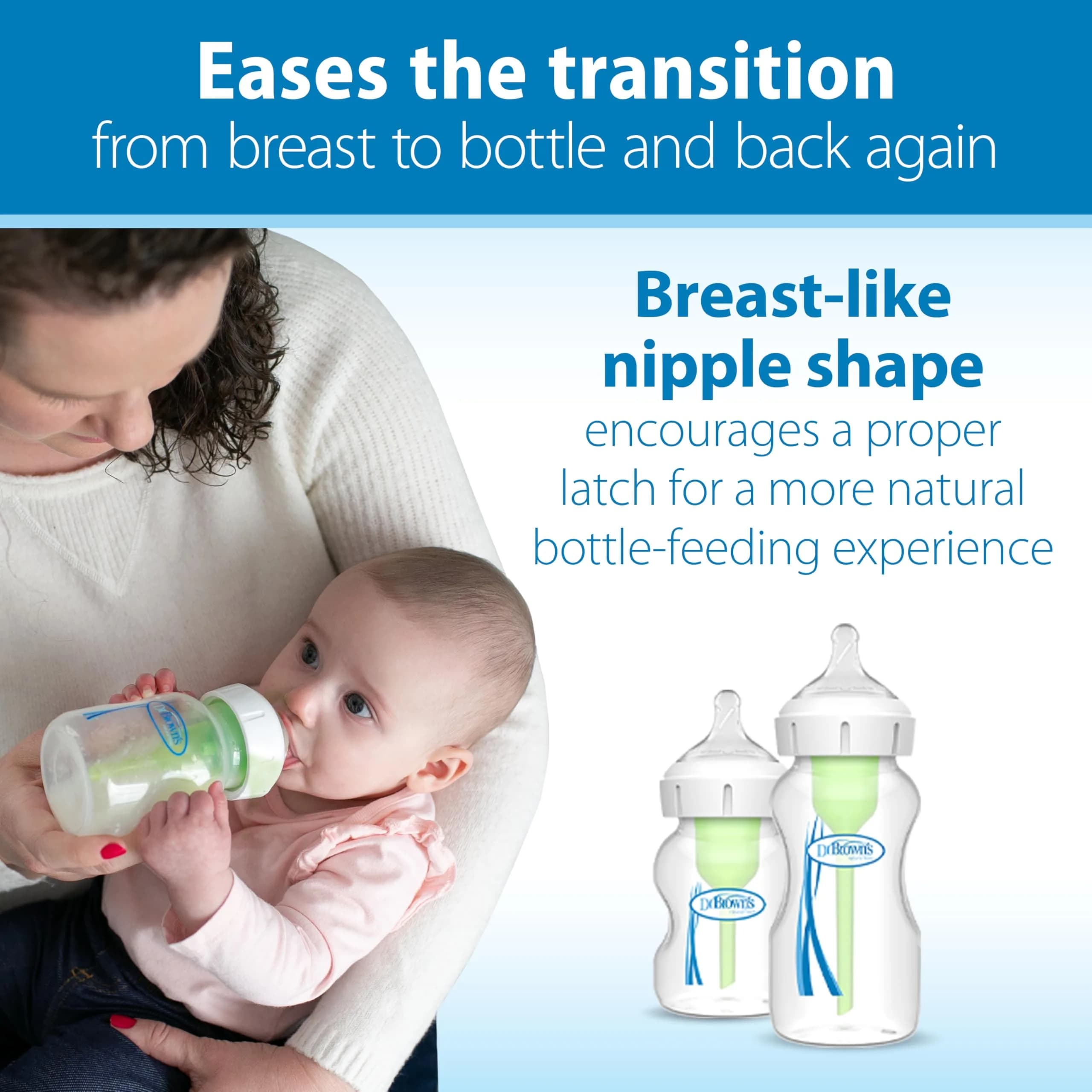 Dr. Brown's Wide-Neck Level 3 Nipple 6m+ 6-Pack | Medium-Fast Flow Silicone for Natural Latch - view 3