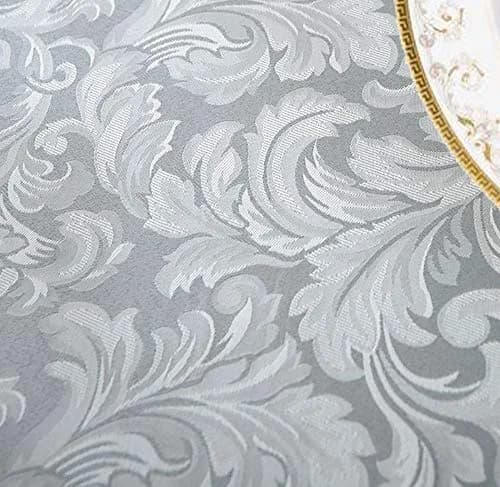 Tektrum 70 x 70 inch Square Damask Jacquard Tablecloth Waterproof Spill Proof Stain Resistant Wrinkle Free Heavy Duty (Silver Gray) thumbnail 3