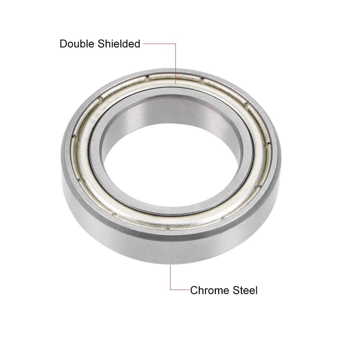uxcell 6804ZZ Deep Groove Ball Bearing 20x32x7mm Double Shielded Chrome Steel Bearings (1-Pack) - view 2